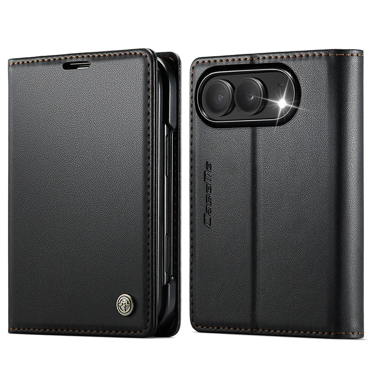 Leather Flip Wallet Foldable iPhone Duo Case