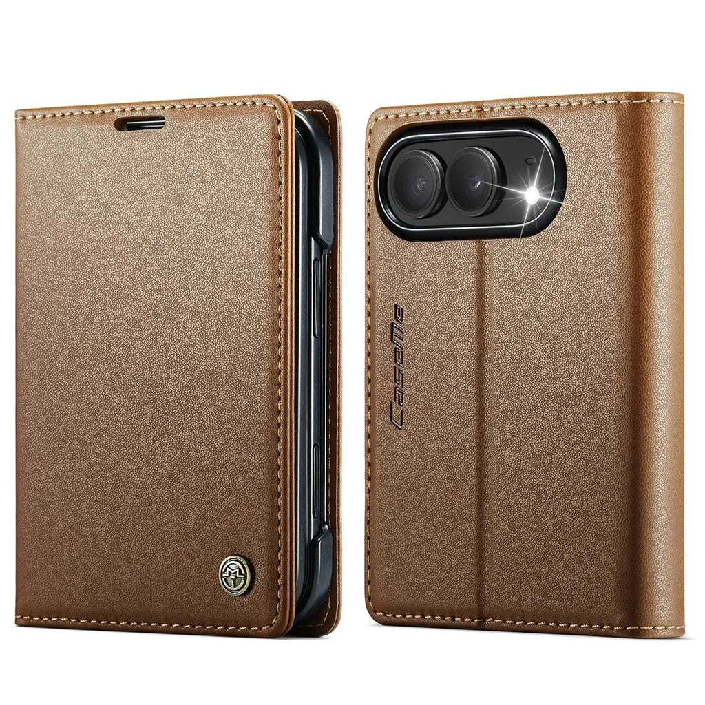 Leather Flip Wallet Foldable iPhone Duo Case