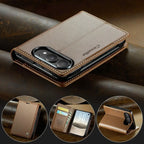 Leather Flip Wallet Foldable iPhone Duo Case