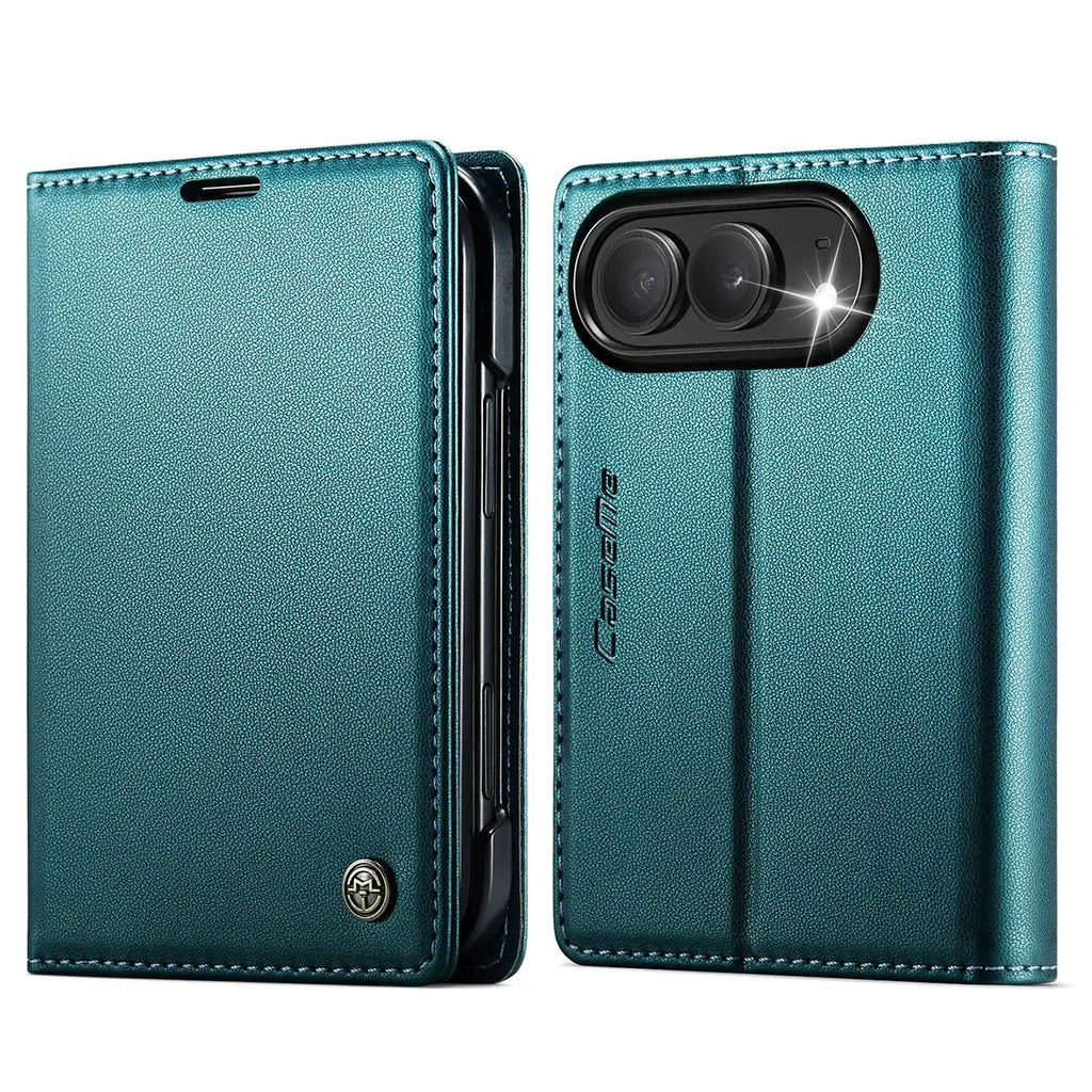 Leather Flip Wallet Foldable iPhone Duo Case