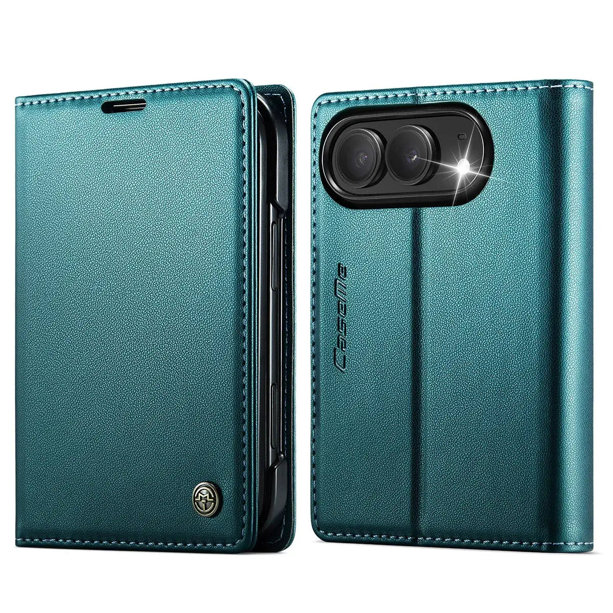 Leather Flip Wallet Foldable iPhone Duo Case