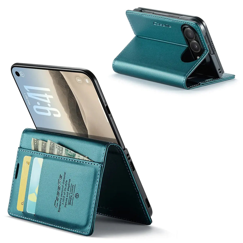 Leather Flip Wallet Foldable iPhone Duo Case