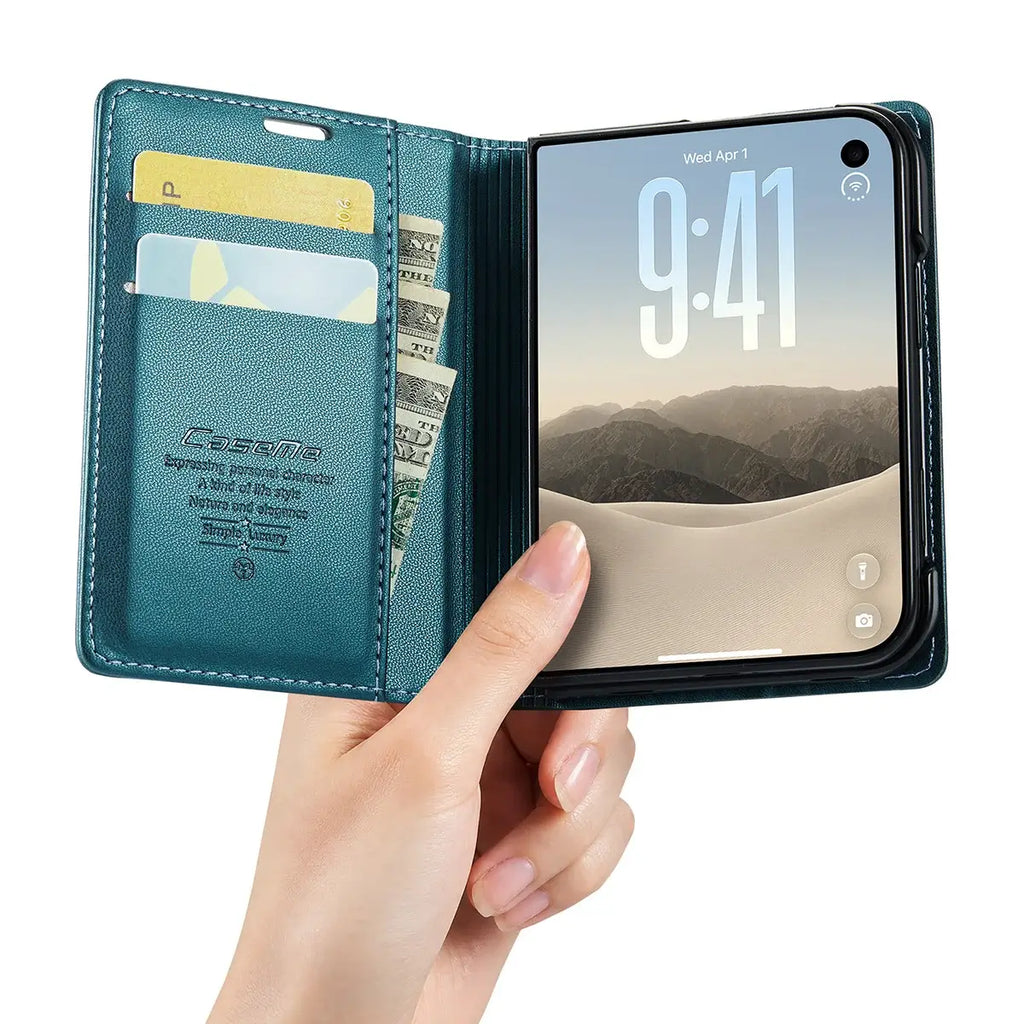 Leather Flip Wallet Foldable iPhone Duo Case