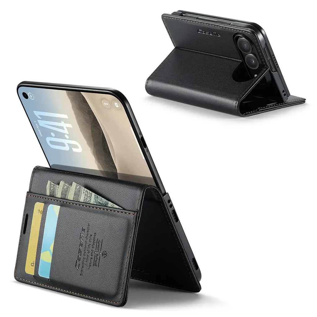 Leather Flip Wallet Foldable iPhone Duo Case