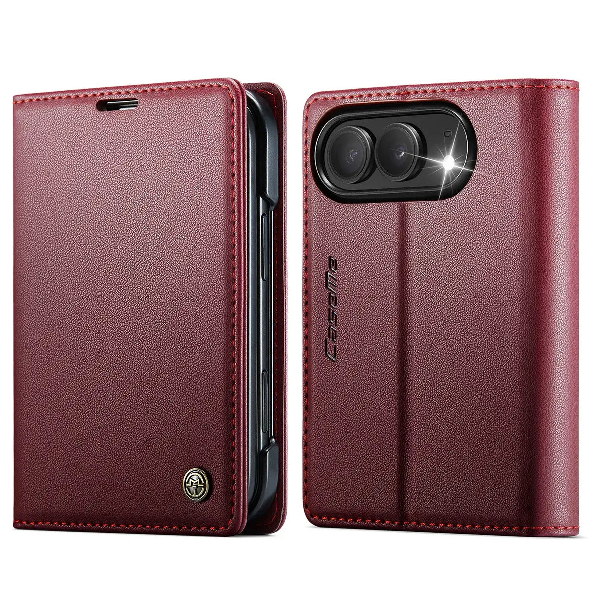 Leather Flip Wallet Foldable iPhone Duo Case