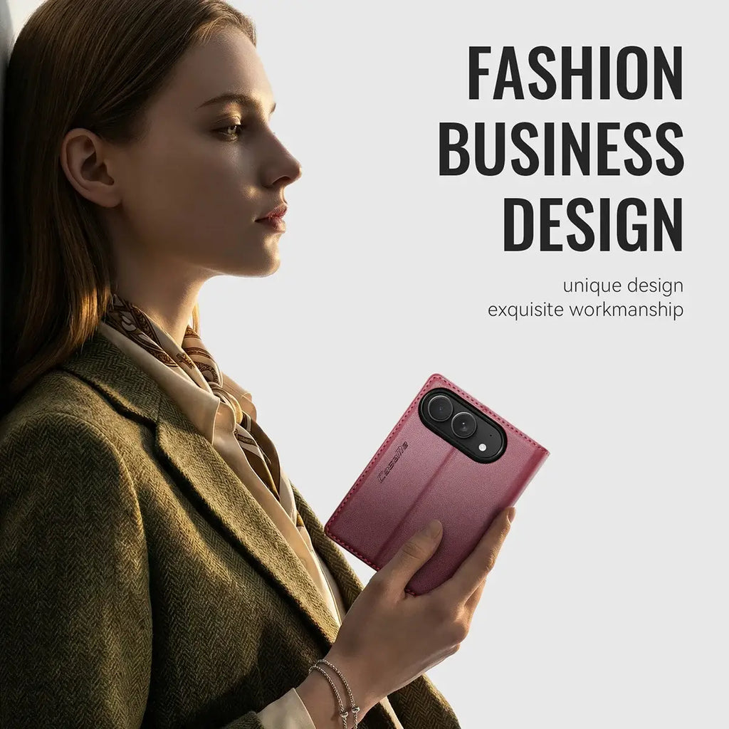 Leather Flip Wallet Foldable iPhone Duo Case