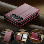 Leather Flip Wallet Foldable iPhone Duo Case