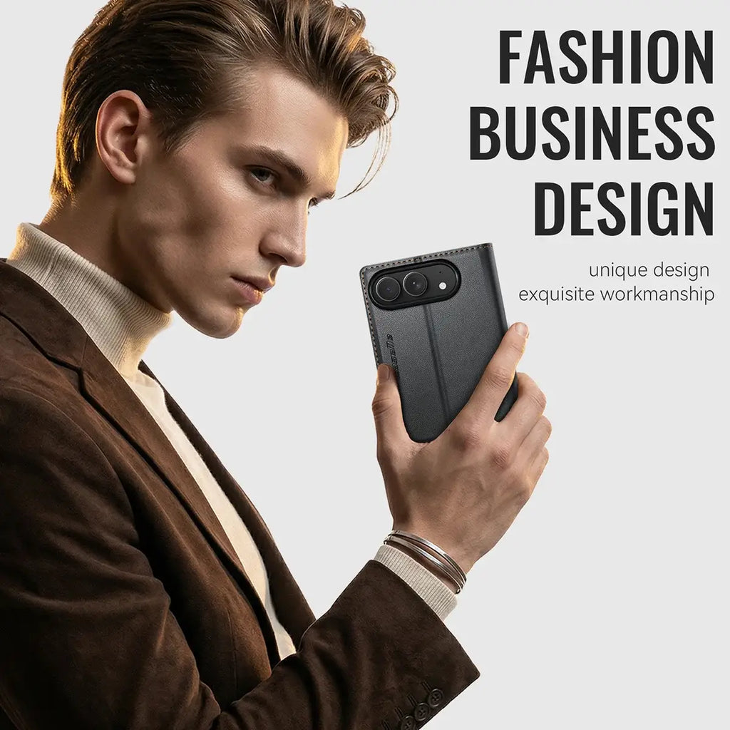 Leather Flip Wallet Foldable iPhone Duo Case