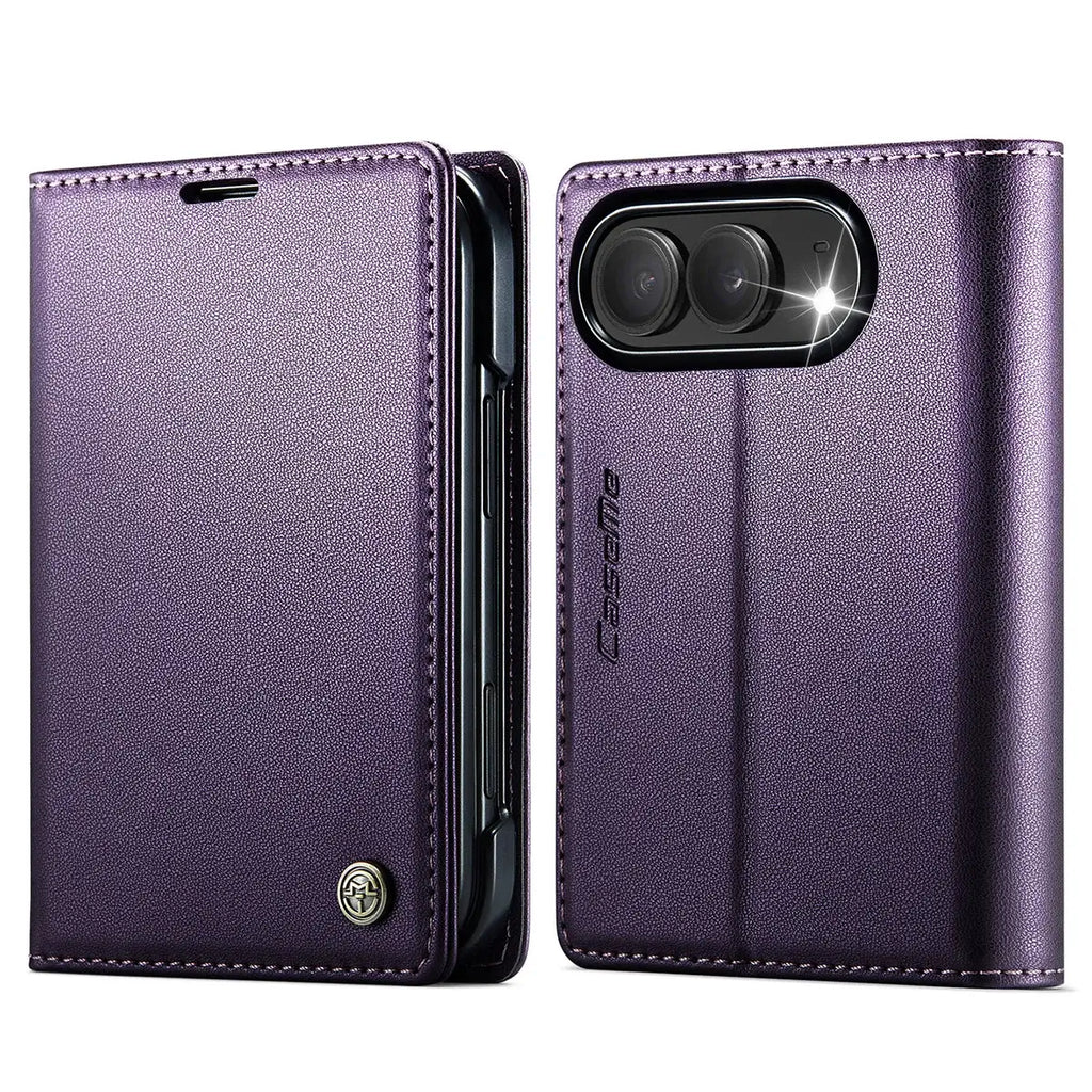 Leather Flip Wallet Foldable iPhone Duo Case