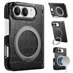 Crocodile Pattern MagSafe iPhone Duo Case with Ring Stand