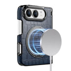 Crocodile Pattern MagSafe iPhone Duo Case with Ring Stand