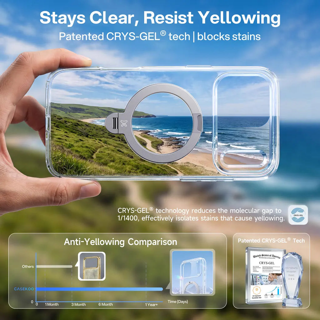 360 Rotating Ring Stand MagSafe iPhone Hard Case