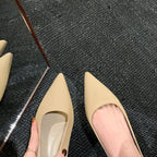 Zeina Low Heel Leather Pumps_2