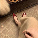Zeina Low Heel Leather Pumps_3