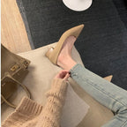 Zeina Low Heel Leather Pumps_4