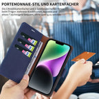 Leather Flip Wallet iPhone Case with Card Slots