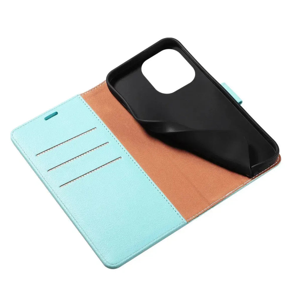 Leather Flip Wallet iPhone Case with Card Slots