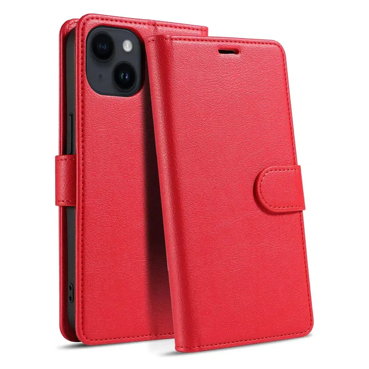 Leather Flip Wallet iPhone Case with Card Slots