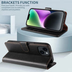 Leather Flip Wallet iPhone Case with Card Slots