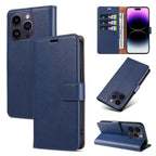 Leather Flip Wallet iPhone Case with Card Slots
