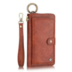 Zipper Wallet iPhone Case with Detachable Phone Holder
