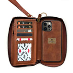 Zipper Wallet iPhone Case with Detachable Phone Holder