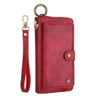 Zipper Wallet iPhone Case with Detachable Phone Holder