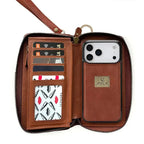 Zipper Wallet iPhone Case with Detachable Phone Holder