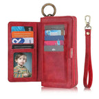 Zipper Wallet iPhone Case with Detachable Phone Holder