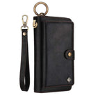 Zipper Wallet iPhone Case with Detachable Phone Holder