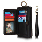 Zipper Wallet iPhone Case with Detachable Phone Holder