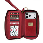 Zipper Wallet iPhone Case with Detachable Phone Holder