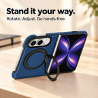 Leather iPhone Duo Case with Ring Kickstand
