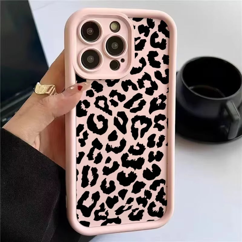 Leopard Print Soft Bumper iPhone Case