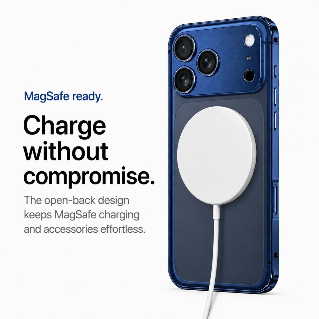 Open Back Phone Case with Corner Bumpers