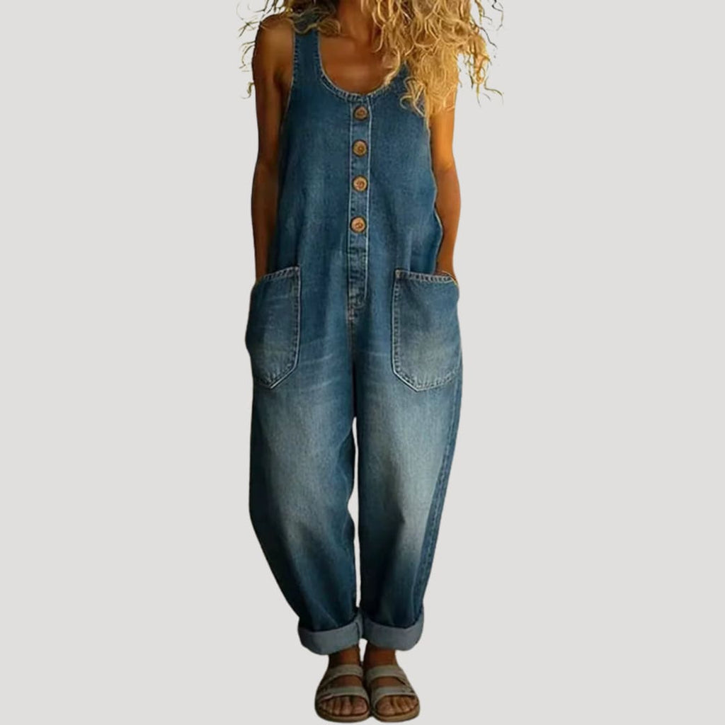 Karima Wide Leg Denim Overalls_2