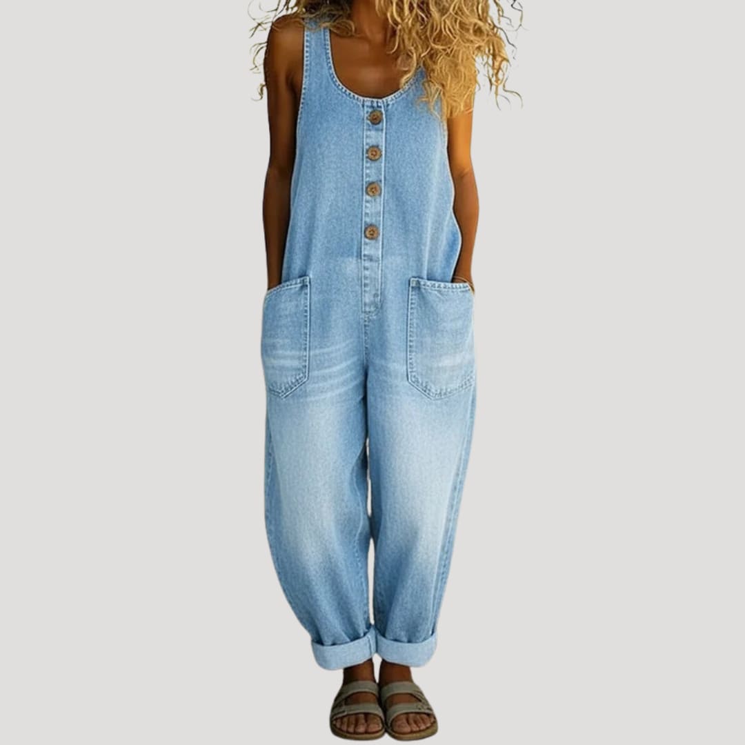 Karima Wide Leg Denim Overalls_4