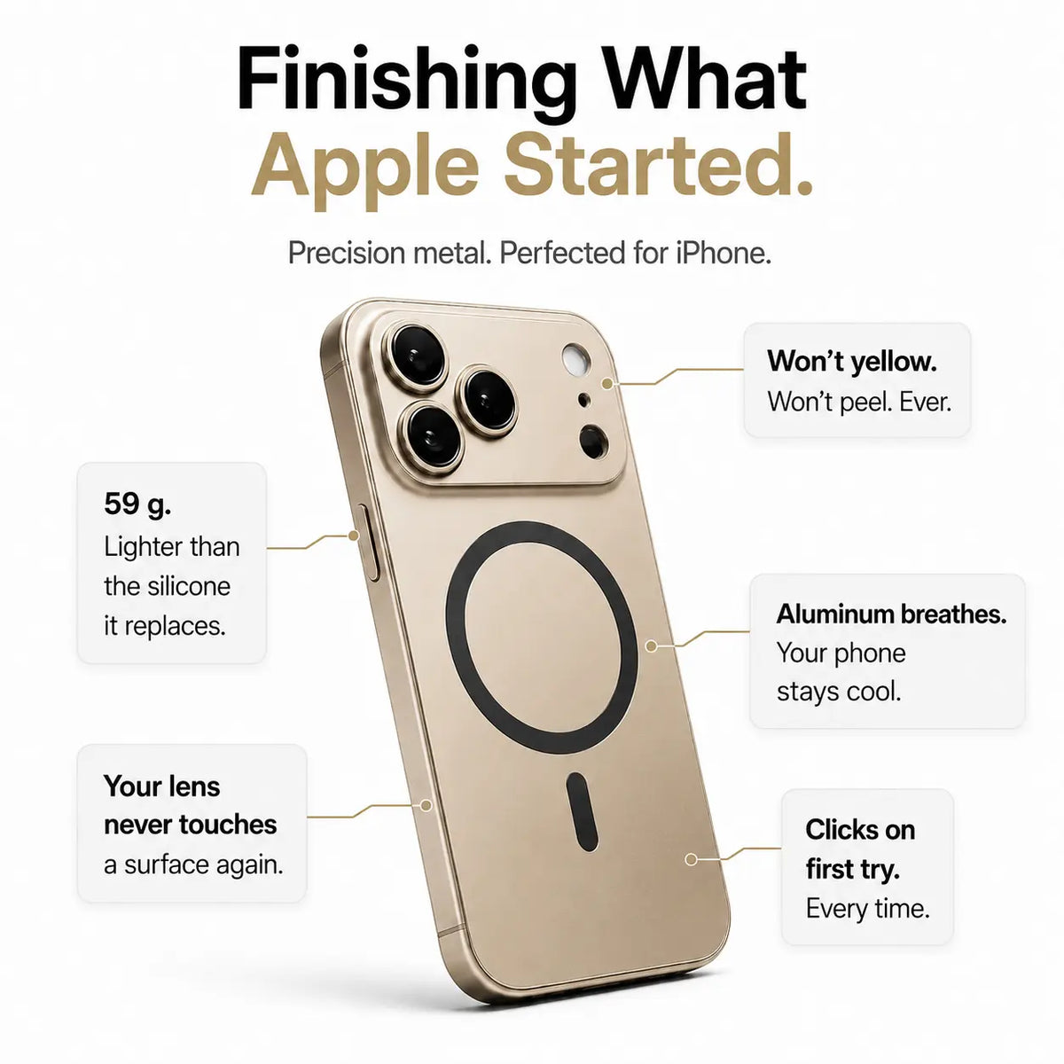 Slim Metal MagSafe Phone Case