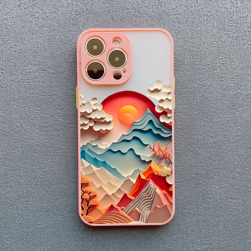 Aesthetic Papercraft Scenery iPhone Case