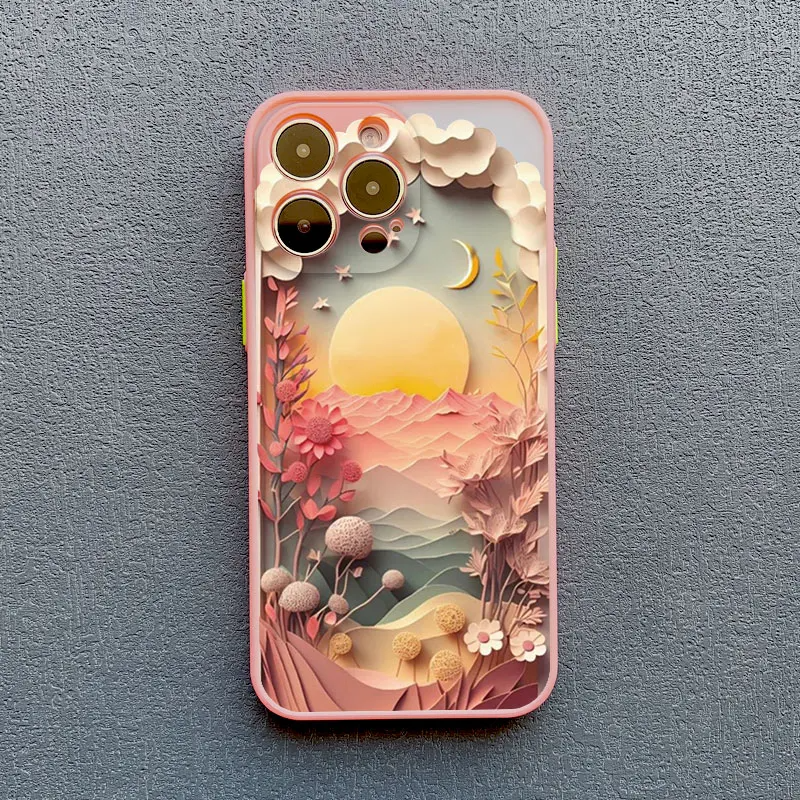Aesthetic Papercraft Scenery iPhone Case