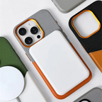 Two Tone Hybrid iPhone Case Woven Textile Leather Panel Slim Protective Cover