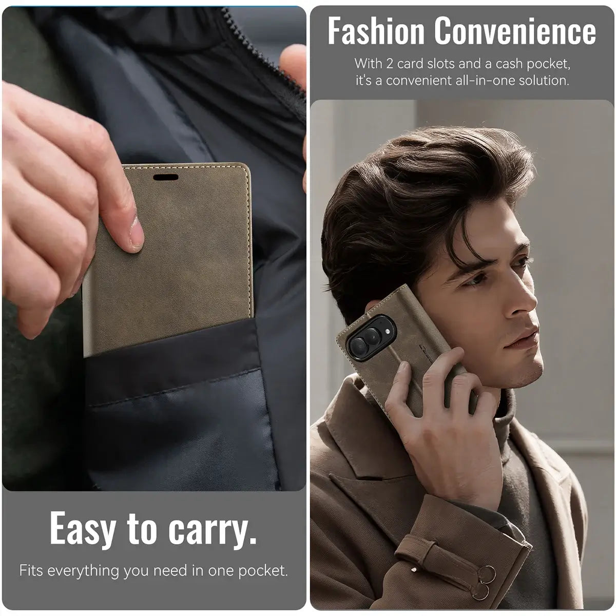 Foldable iPhone Duo Case with Card Slots