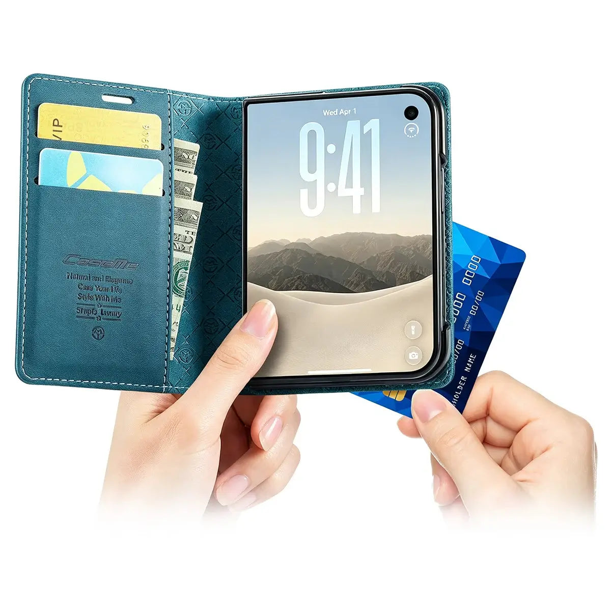 Foldable iPhone Duo Case with Card Slots