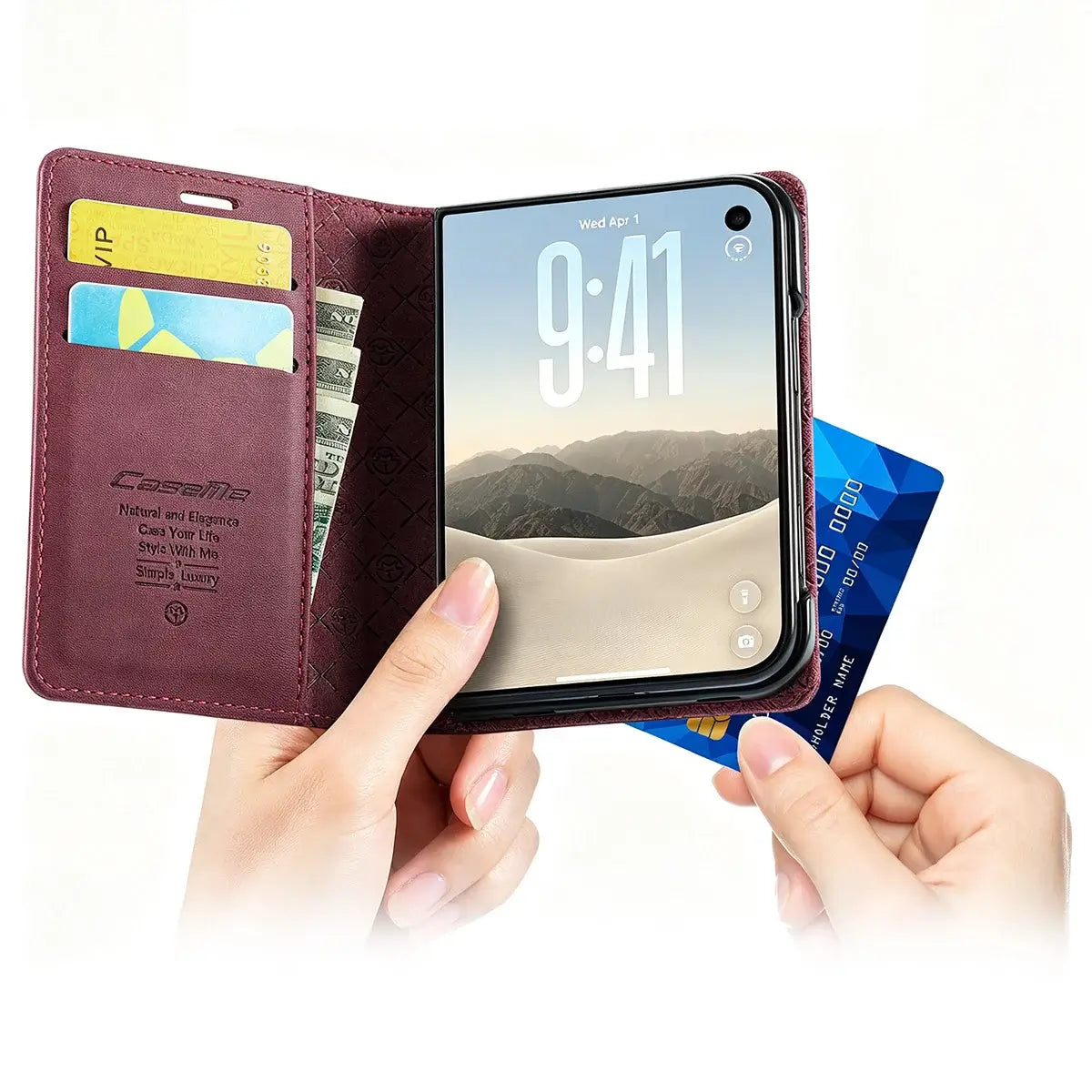 Foldable iPhone Duo Case with Card Slots