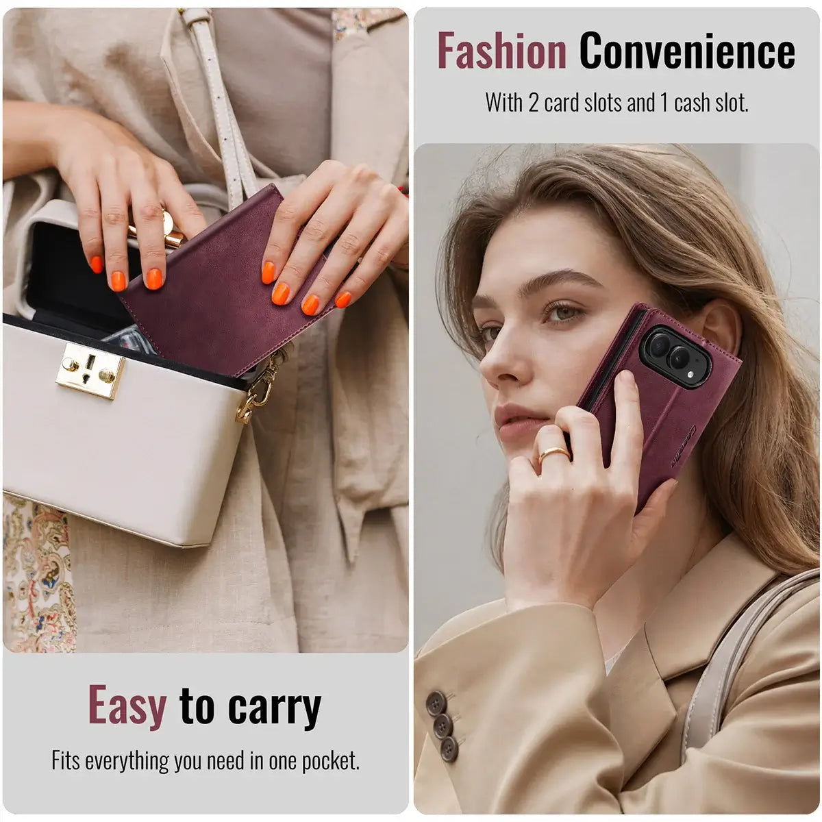 Foldable iPhone Duo Case with Card Slots