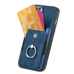 Leather Card Holder iPhone Case with Ring Stand