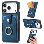 Leather Card Holder iPhone Case with Ring Stand