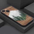 Foggy Forest Wood Texture iPhone Case