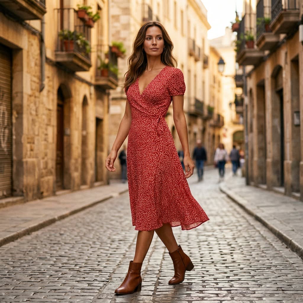 Johanna Floral Print A-Line Dress_12