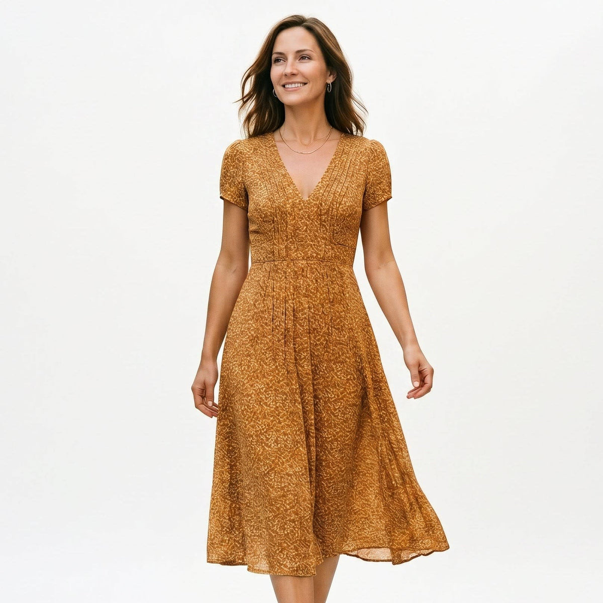Johanna Floral Print A-Line Dress_2